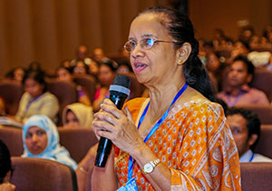 Sri Lankan woman speaking during a workshop