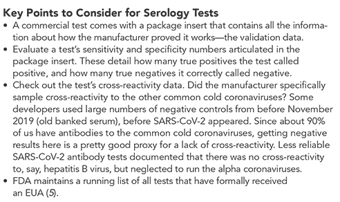 Key points to consider for serology tests