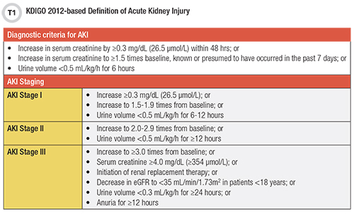 KDIGO 2012-based Definition of Acute Kidney Injury 