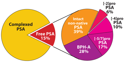 Typical Proportions of PSA and Free PSA Isoforms in Prostate Cancer Serum