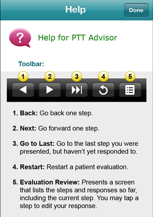 Help for PTT Advisor