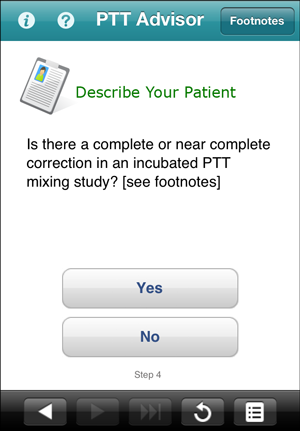 PTT Advisor: Describe Your Patient