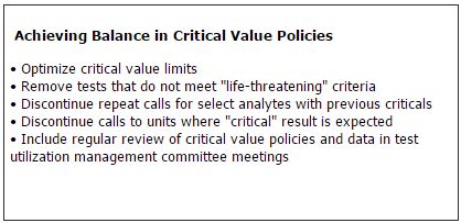 Achieving Balance in Critical Value Policies